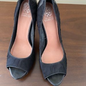 Vince Camuto Black open toe heels